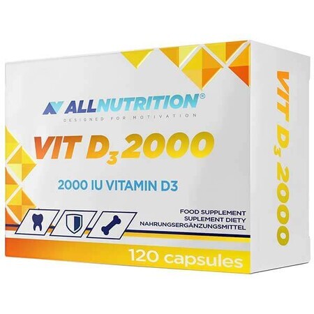 Allnutrition Vit D3 2000, vitamina D 50 μg, 120 capsule