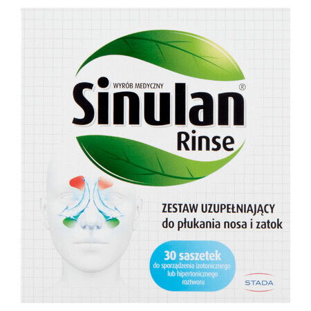 Sinulan Rinse, set suplimentar de clătire nazală și sinusală, 30 de pliculețe