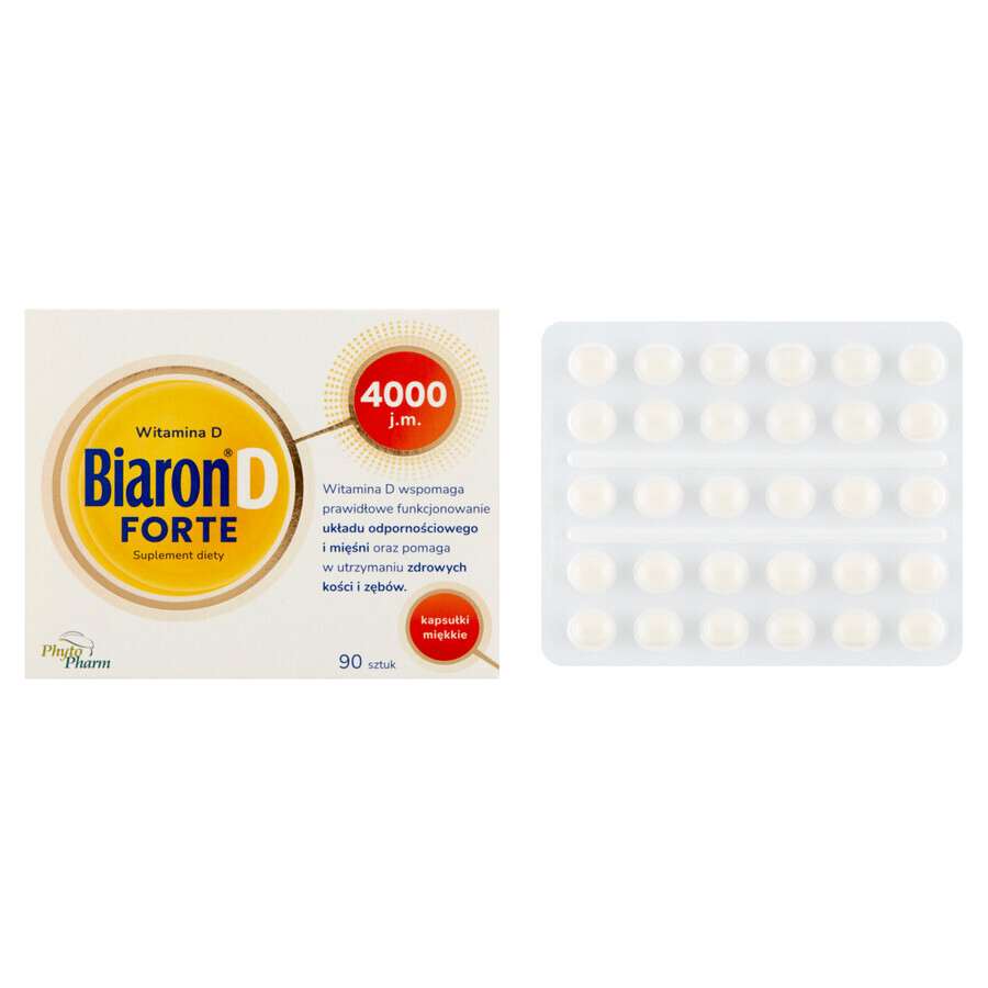 Biaron D Forte, vitamina D 4000 UI, 90 capsule