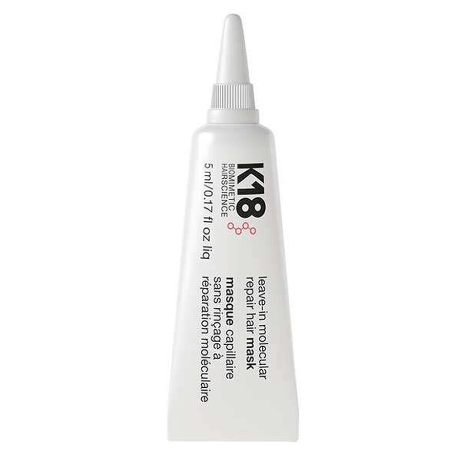 K18, Mască moleculară pentru păr, fără clătire, 5 ml