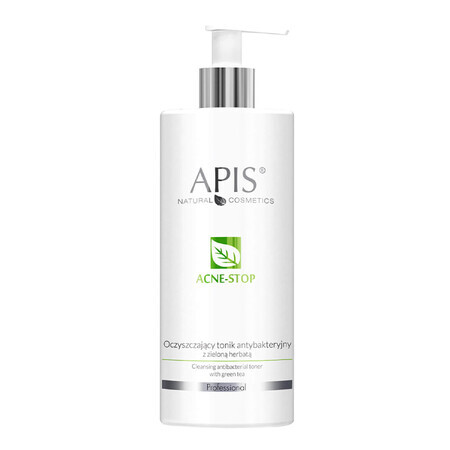 Apis Professional Acne-Stop, tonic de curățare antibacteriană cu ceai verde, 500 ml