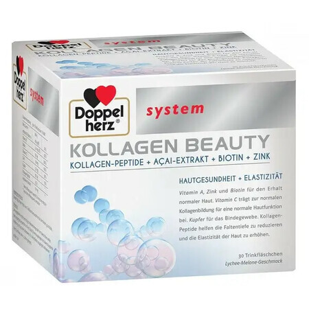 Doppelherz System Kollagen Beauty, 25 ml x 30 ampollas