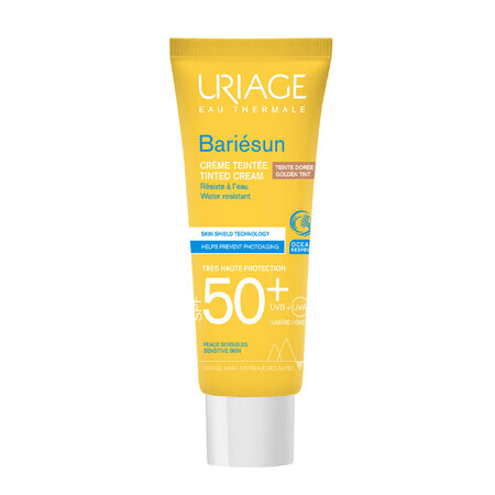 Uriage Bariesun, Cremă tonică cu protecție solară, bej bronzat, SPF 50+, 50 ml