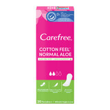 Tampoane igienice Carefree Cotton Feel Normal Aloe, parfum de aloe, 20 buc.