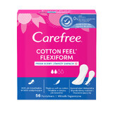 Tampoane igienice Carefree Cotton Feel Flexiform, parfum proaspăt, 56 buc.