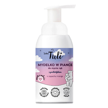 Luba Tuli, săpun de mâini cu spumă cu prebiotice, parfum de mango, 250 ml