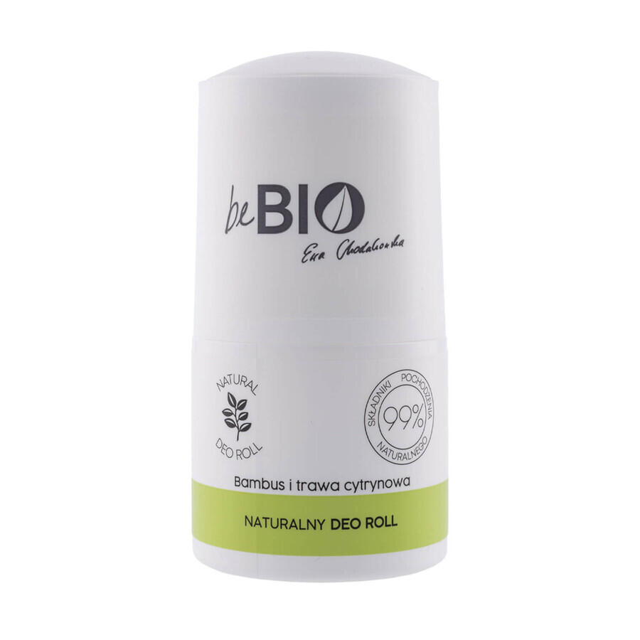 beBIO Ewa Chodakowska, Deodorant natural roll-on, bambus și lemongrass, 50 ml