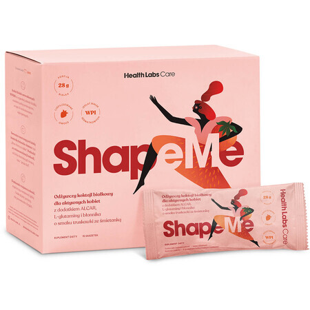 Health Labs ShapeMe, aromă de căpșuni și cremă, 15 pliculețe