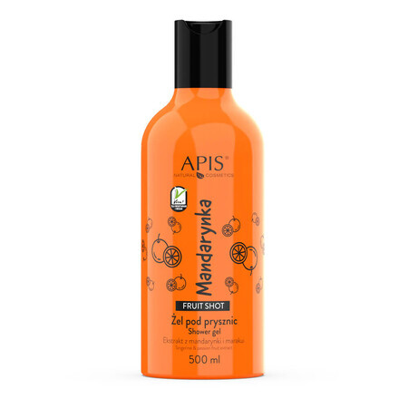 Apis Fruit Shot, mandarin shower gel, 500 ml