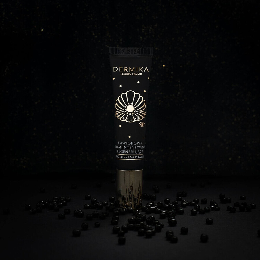Dermika Luxury Caviar, cremă regeneratoare intensivă de caviar pentru ochi și pleoape, 15 ml