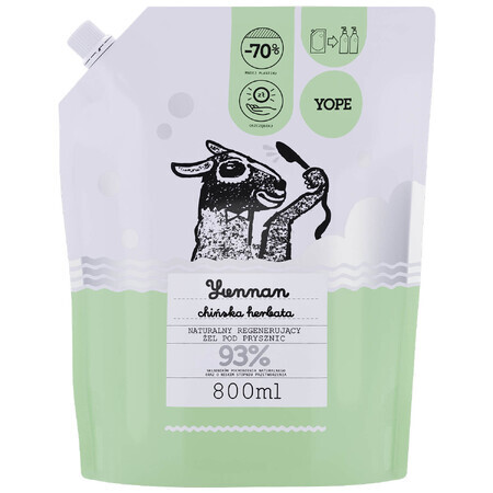 Yope Yunnan, natural shower gel, refill, 800 ml