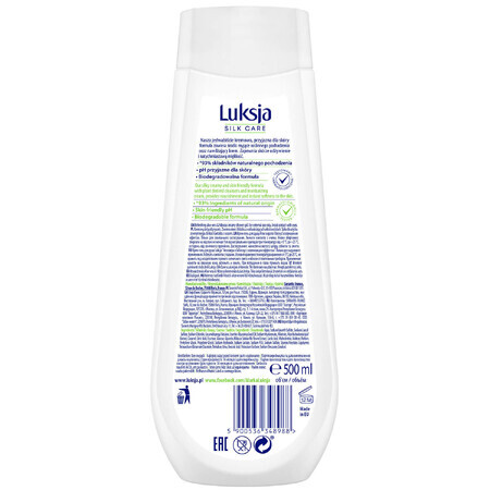 Luxja Silk Care, gel de duș cremos, răcoritor, aloe și hibiscus, 500 ml