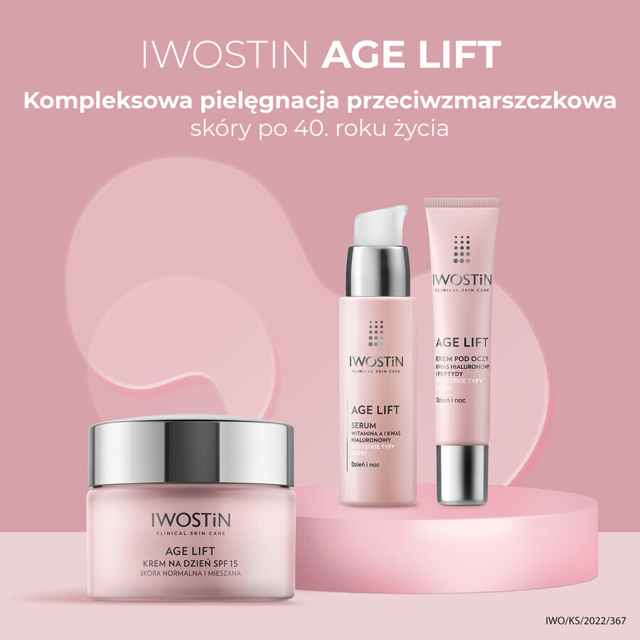 Iwostin Age Lift, Cremă de zi, ten normal și mixt, SPF 15, 50 ml