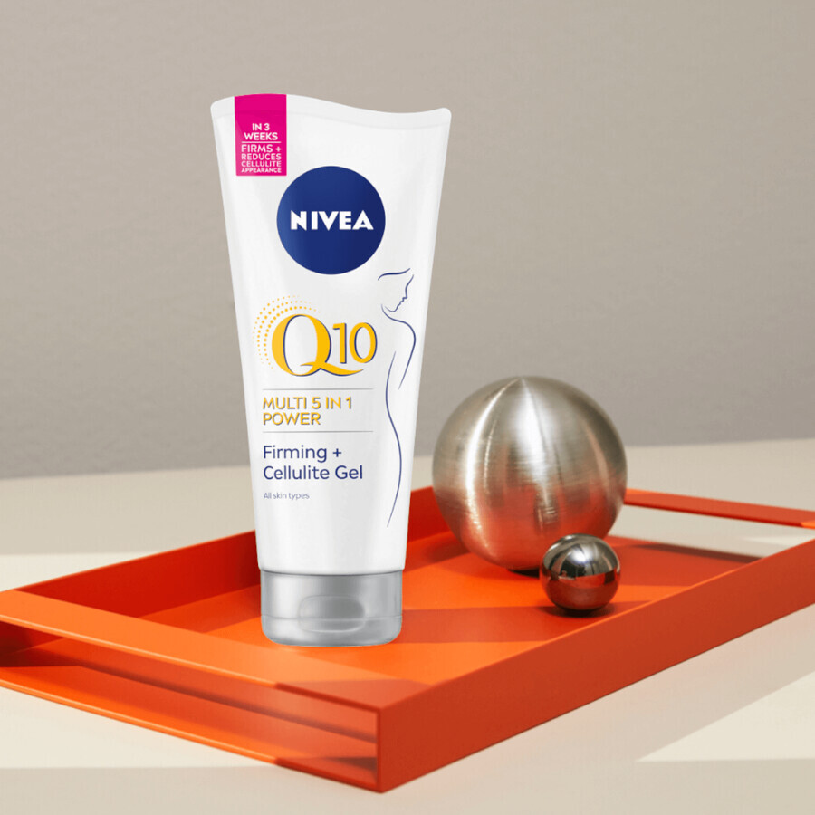 Nivea Q10 Multi Power, gel de corp 5 în 1 pentru fermitate și anticelulitic, 200 ml