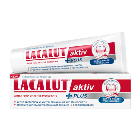 Lacalut Aktiv Plus pastă de dinți, 75 ml