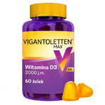 Vigantoletten Max, vitamina D3 2000 UI, jeleuri cu aromă de lămâie, 60 bucăți