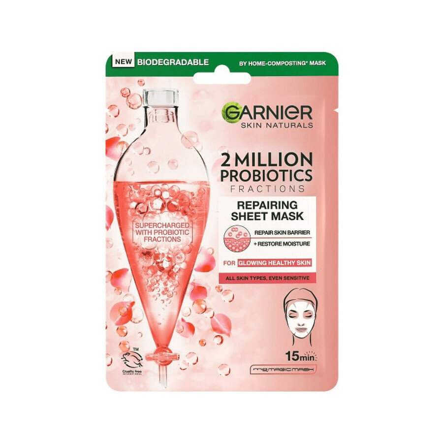 Garnier Skin Naturals, mască regeneratoare pentru țesuturi cu probiotice, 22 g
