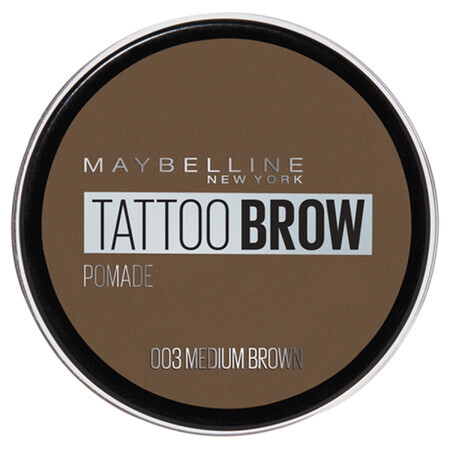 Maybelline Tattoo Brow, Pomadă pentru sprâncene, 03 Medium Brown, 3.5 ml