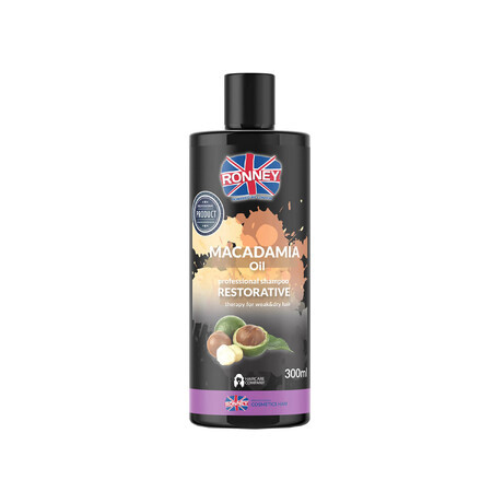 Ronney Macadamia Oil, șampon de întărire pentru părul uscat și slăbit, 300 ml