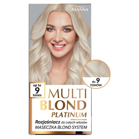 Joanna Multi Blond Platinum, iluminator pentru părul întreg până la 9 tonuri, 1 bucată