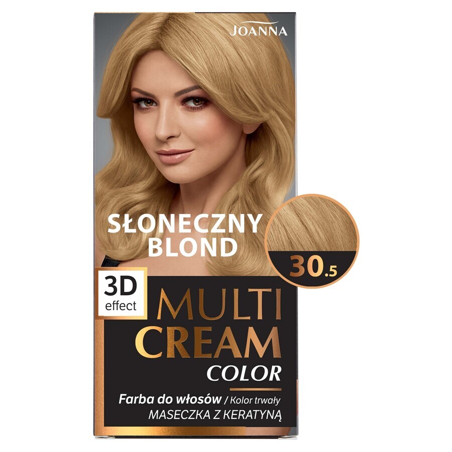 Joanna Multi Cream Color, vopsea de păr, 30.5 sunny blonde, 1 bucată