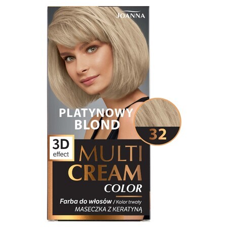 Joanna Multi Cream Color, vopsea de păr, 32 blond platinat, 1 bucată