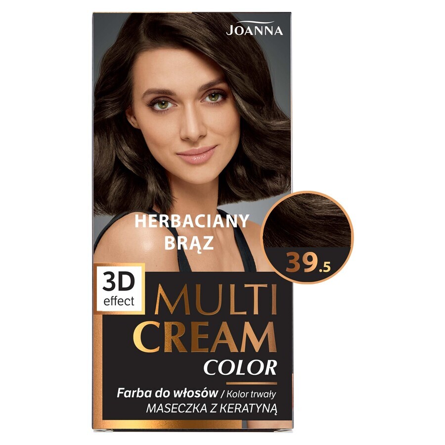 Joanna Multi Cream Color, tinte para el cabello, 39,5 marrón té, 1 pieza