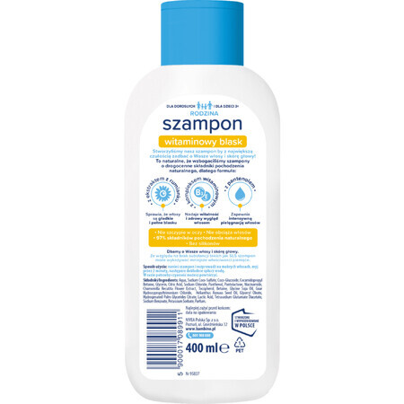 Bambino Family, Șampon pentru păr cu vitamine, 400 ml