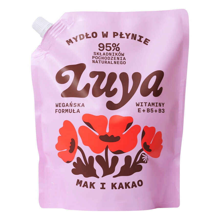 Luya, săpun lichid, mac și cacao, stoc, 800 ml