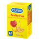 Durex Fruity Fun, set de prezervative &#238;n diverse arome, 18 bucăți