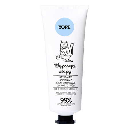 Yope Restful Feet, crema refrescante natural reparadora para piernas y pies, 75 ml