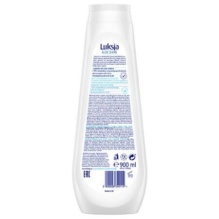 Luksja Silk Care Reviving, romige badvloeistof, kokosnoot en gardenia, 900 ml