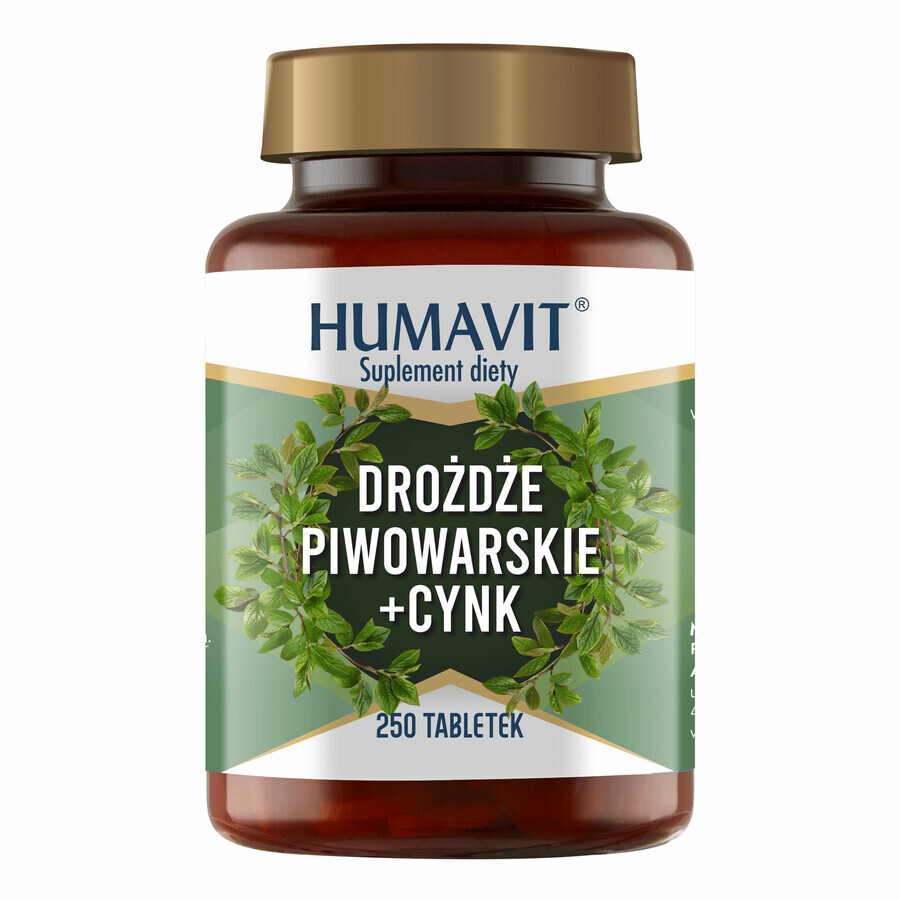 Humavit Drojdie de bere + Zinc, 250 comprimate