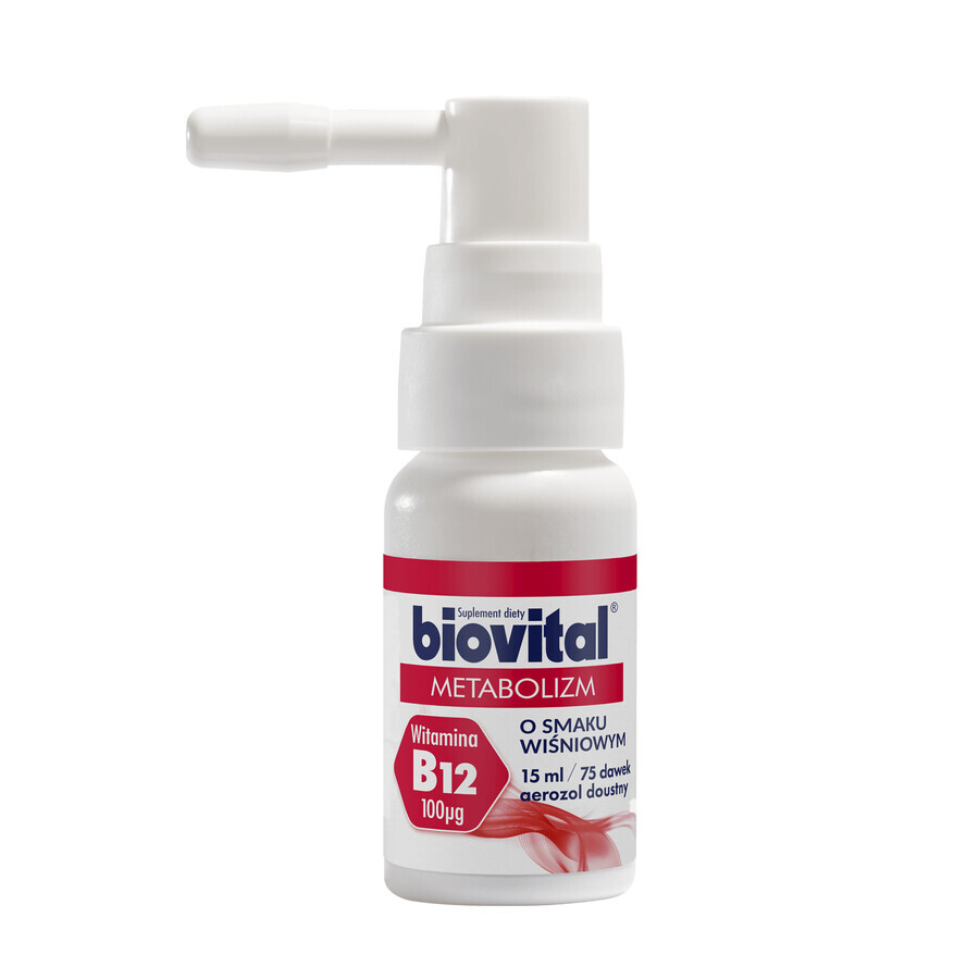 Biovital Metabolism, spray oral, aromă de cireșe, 15 ml