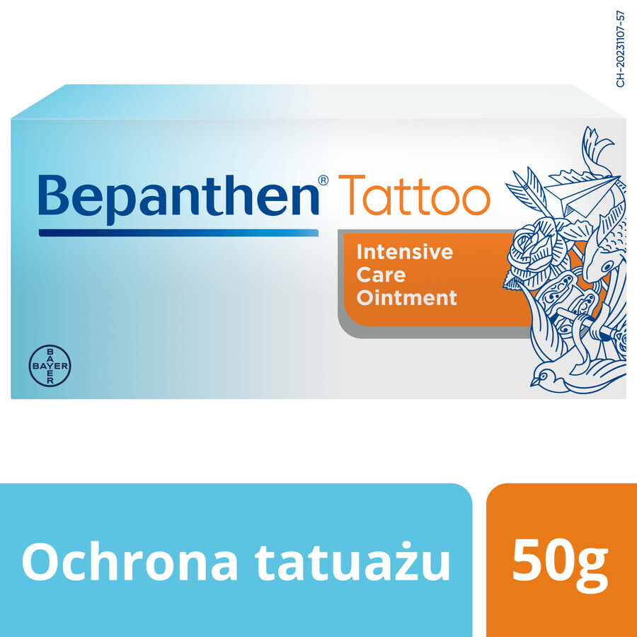 Bepanthen Tattoo, unguent pentru tatuaje, 50 g