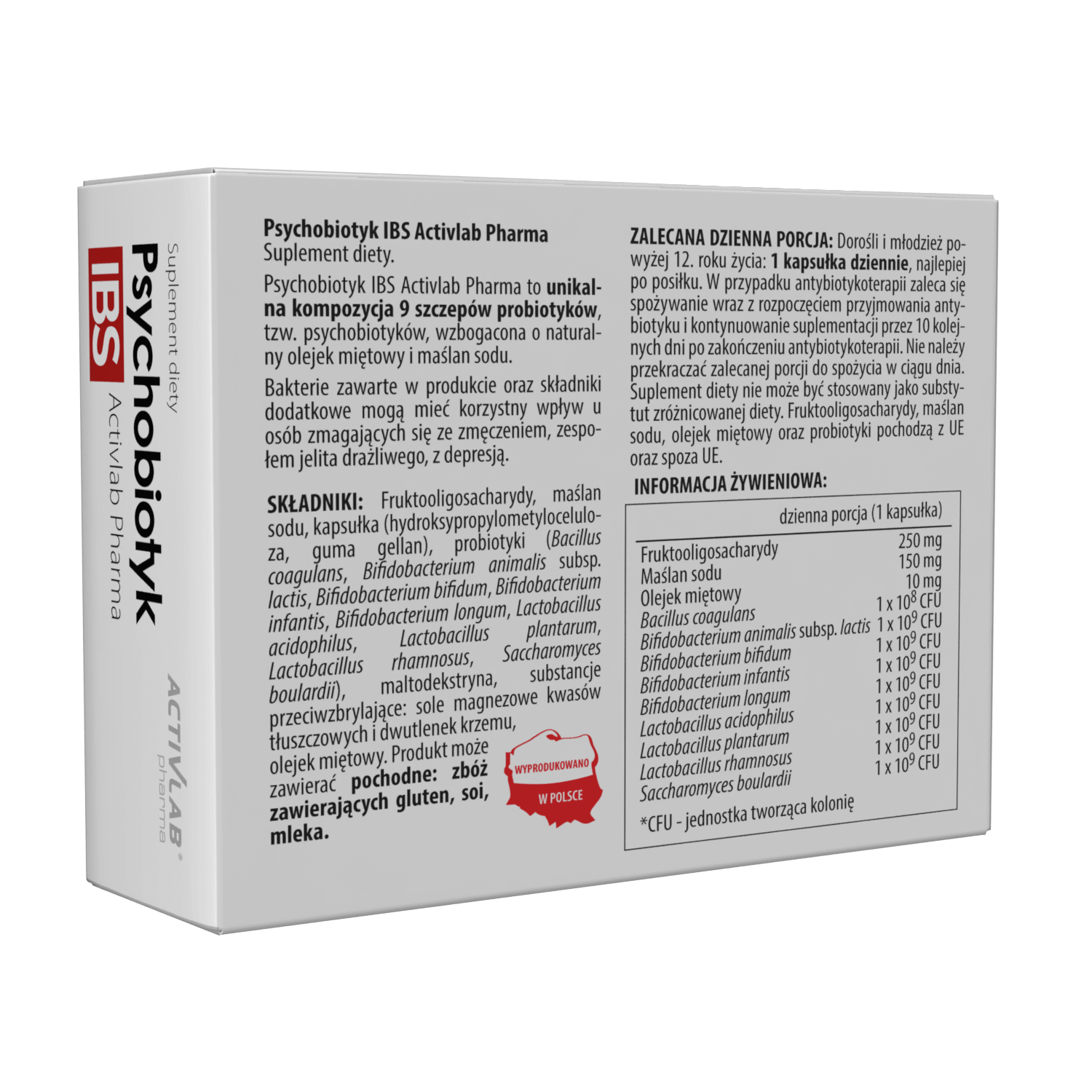 Activlab Pharma Psychobiotic IBS, 20 capsule enterale