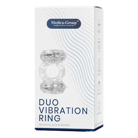 Medica-Group Duo Vibration Ring, inel vibrator dublu pentru erecție-orgasmic