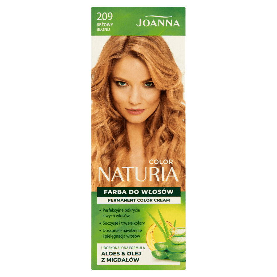 Joanna Naturia Color, vopsea de păr, 209 blond bej