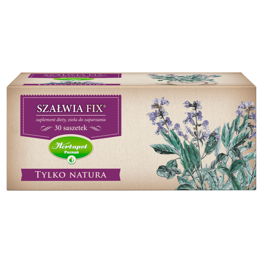 Herbapol Tylko Natura Sage Fix, ierburi pentru prepararea berii, 1,2 g x 30 plicuri