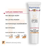 Pharmaceris F, fluide couvrant pour peau vasculaire SPF 20, n° 10, porcelaine, 30 ml