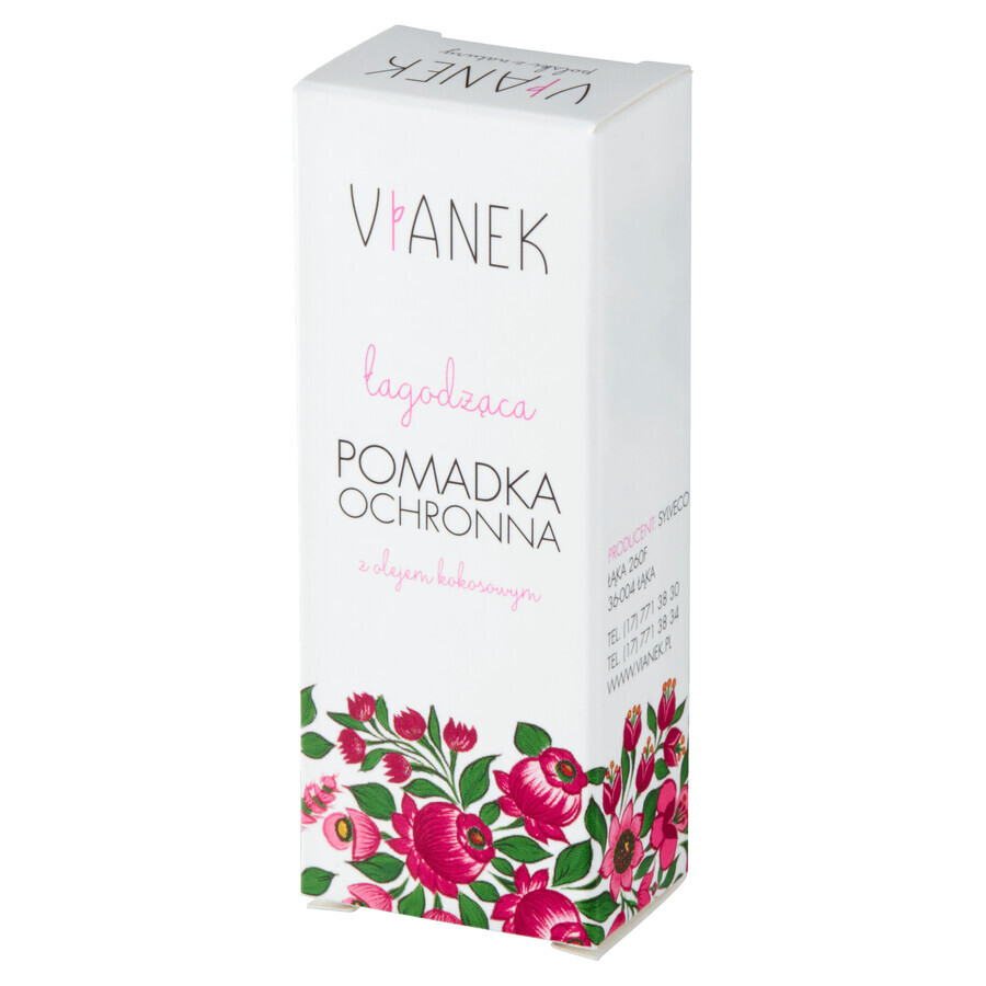 Vianek, barra de labios calmante y protectora, 4,6 g