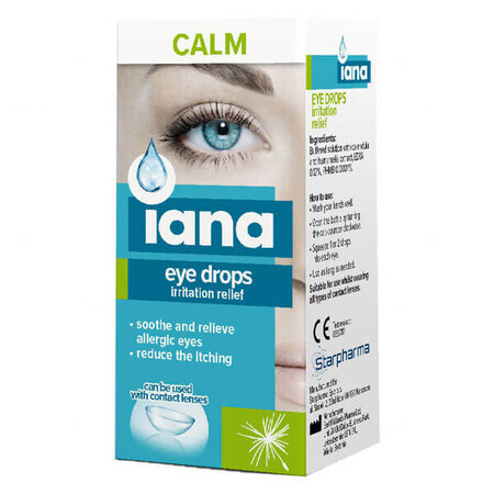 Iana Calm, picături pentru ochi pentru calmarea iritației, 10 ml