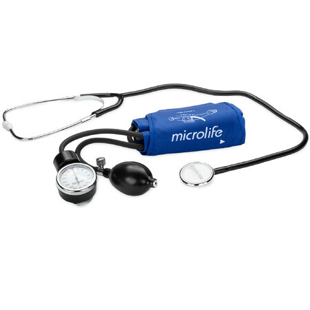 Microlife AG1-20, monitor de tensiune arterială pentru brațul superior cu pară și stetoscop