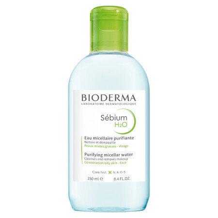 Bioderma Sebium H2O, Micellar lotion for oily, combination, acne-prone skin, 250 ml