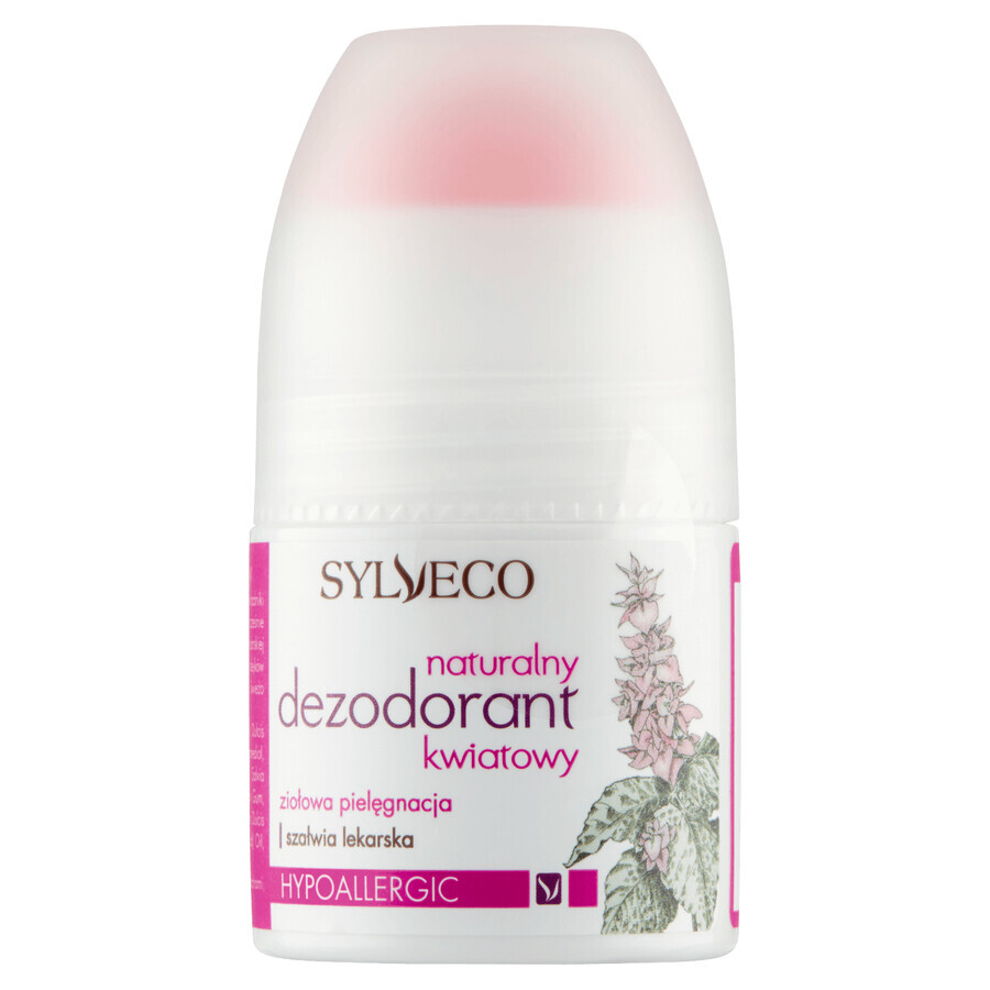 Sylveco, deodorant natural floral, roll-on, 50 ml
