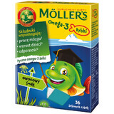 Moller's Omega-3 Fish Jelly Candy, Fruit Flavor, 36 Count