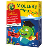 Moller's Omega-3 Fish, Jelly Rolls, Raspberry Flavor, 36 Pieces