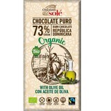 Ciocolata neagra ecologica cu ulei extravirgin 73% cacao, 100g, Pronat