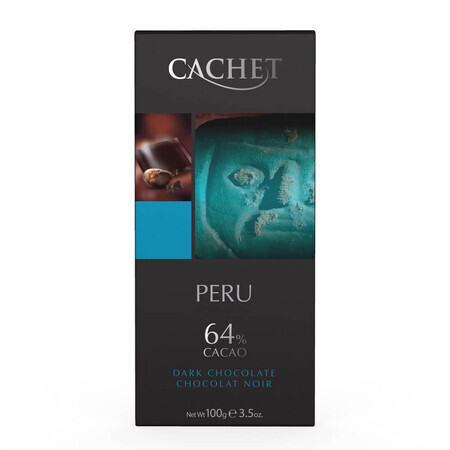 Ciocolată neagră, 64% Peru, 100g, Cachet