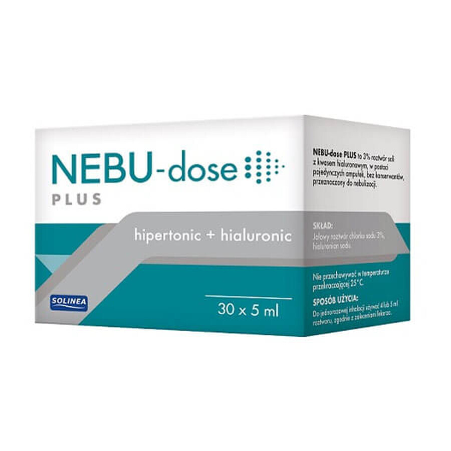 Nebu-Dose Plus, soluție de nebulizare 3% cu acid hialuronic, 5 ml x 30 fiole